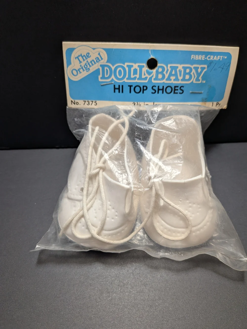 Vintage Cabbage Patch Kids Doll Lace Up Shoes Doll Baby, in package Fibre craft
